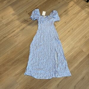 & Other Stories Blue Floral Print Dress, Size EU 34, Brand New